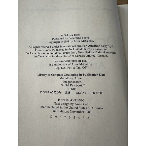 Anne McCaffrey, 2 BKS Dragonseye & Dragonsdawn HC/DJ/ First Ed/Sci-Fi VTG - Picture 5 of 15